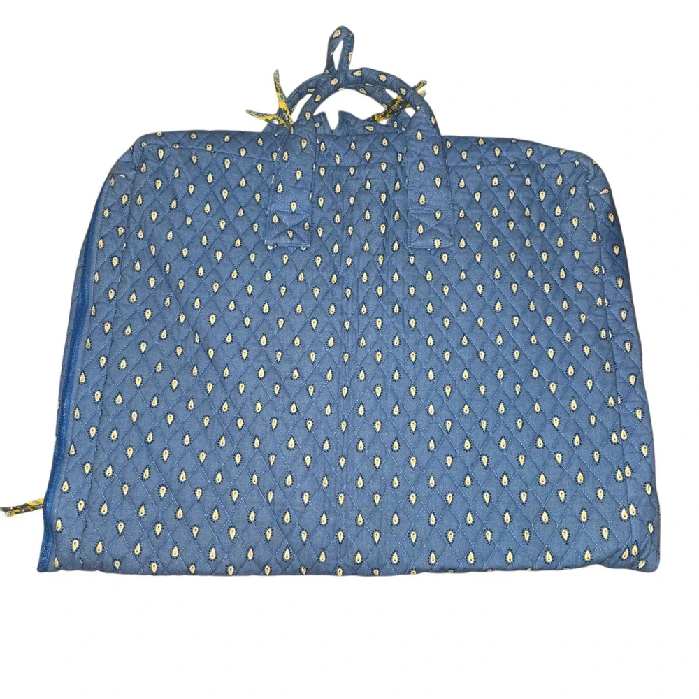 Vera Bradley VTG Garment Bag Travel Luggage 42X24X3 French Blue Paisley Quilted